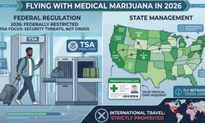 Cannabis im Flugzeug in den USA haben
