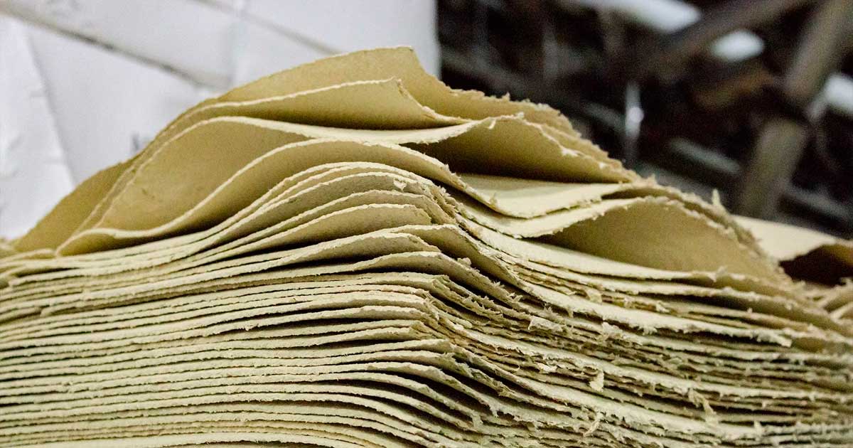 Hanffasern in Recyclingpapier