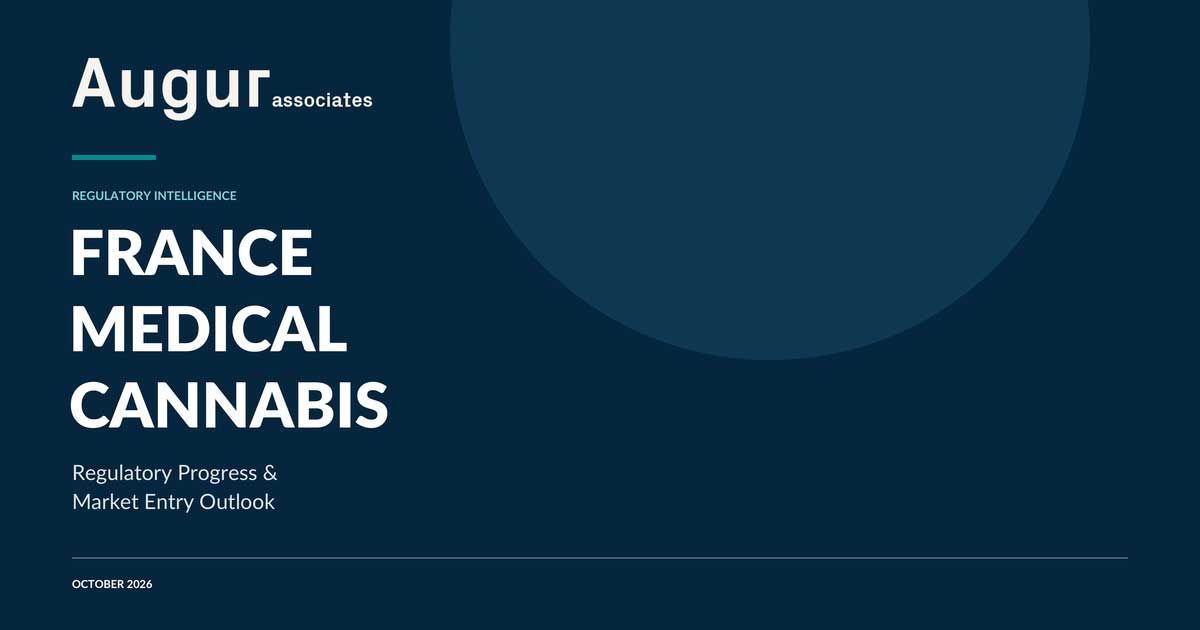 Mitteilung von Augur Associates zum Thema medizinisches Cannabis in Frankreich